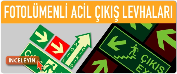 Fosforlu acil çıkış levhaları
