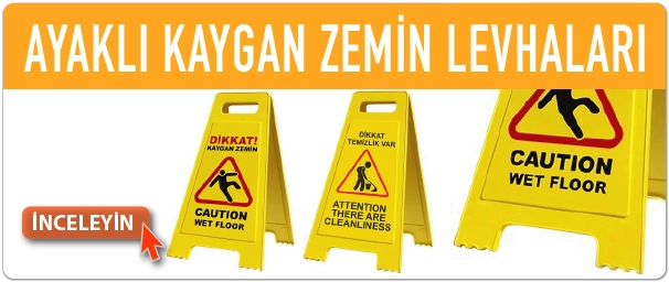 Ayaklı temizlik var levhası