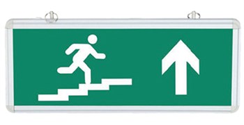IŞIKLI ACİL ÇIKIŞ TABELASI YUKARI MERDİVEN OK YÖNÜ