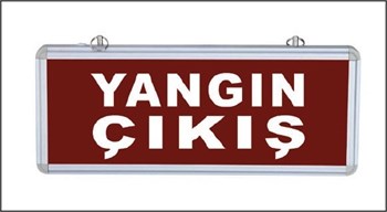 IŞIKLI YANGIN ÇIKIŞ TABELASI ÇİFT YÖNLÜ LEDLİ ARMATÜR