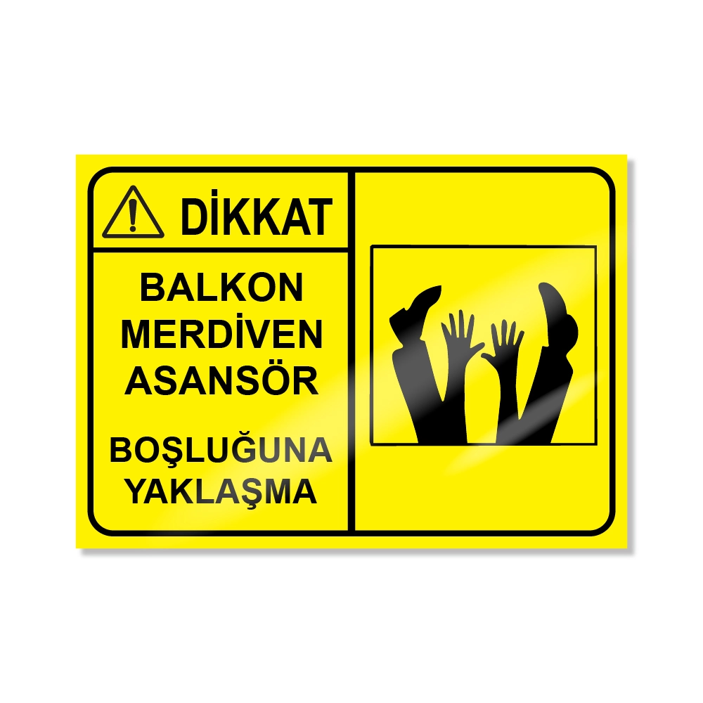 Balkon merdiven asansör boşluğuna yaklaşma
