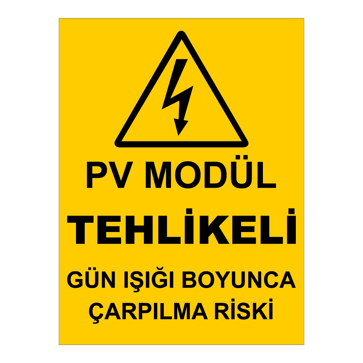 PV Modül Tehlikeli Gün ışığı boyunca çarpıma riski