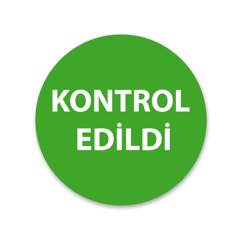 Kontrol edildi sticker etiket - 100 adet
