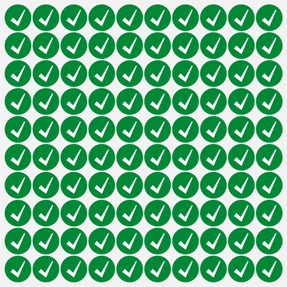 Kontrol sticker etiketi PARAF-X 100 adet tek etiket