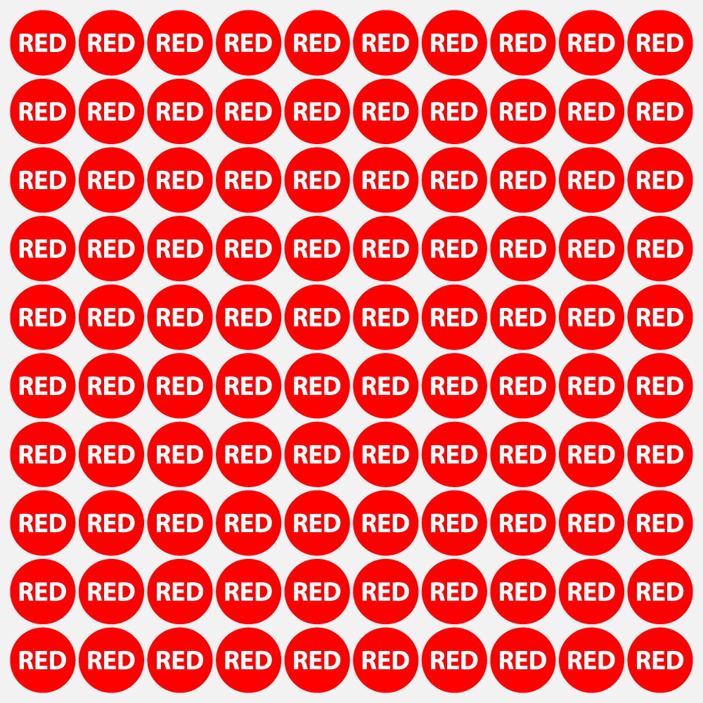 Kontrol sticker etiketi OK-RED 1 plakada 100 etiket vardır.