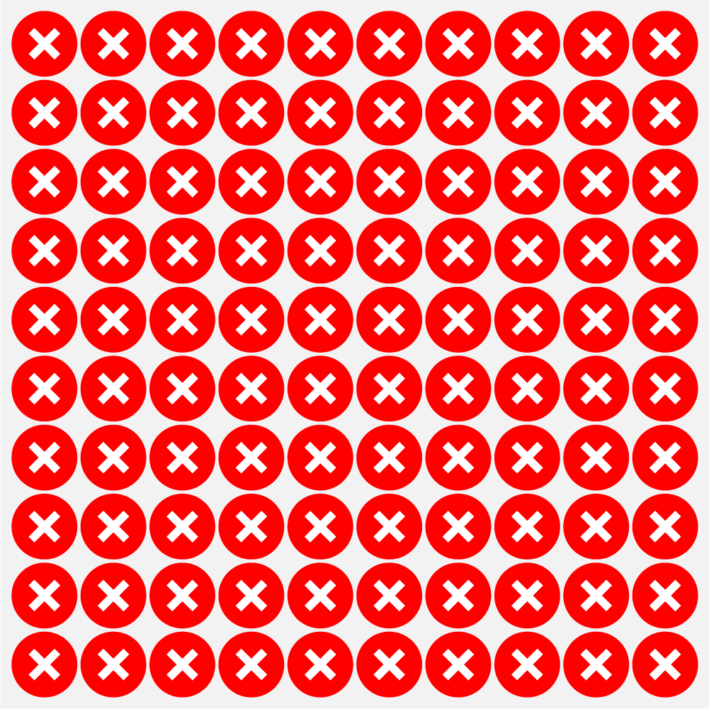 Kontrol sticker etiketi PARAF-X 100 adet tek etiket