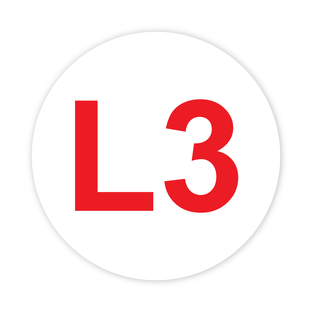 L3 etiketi 100 adet