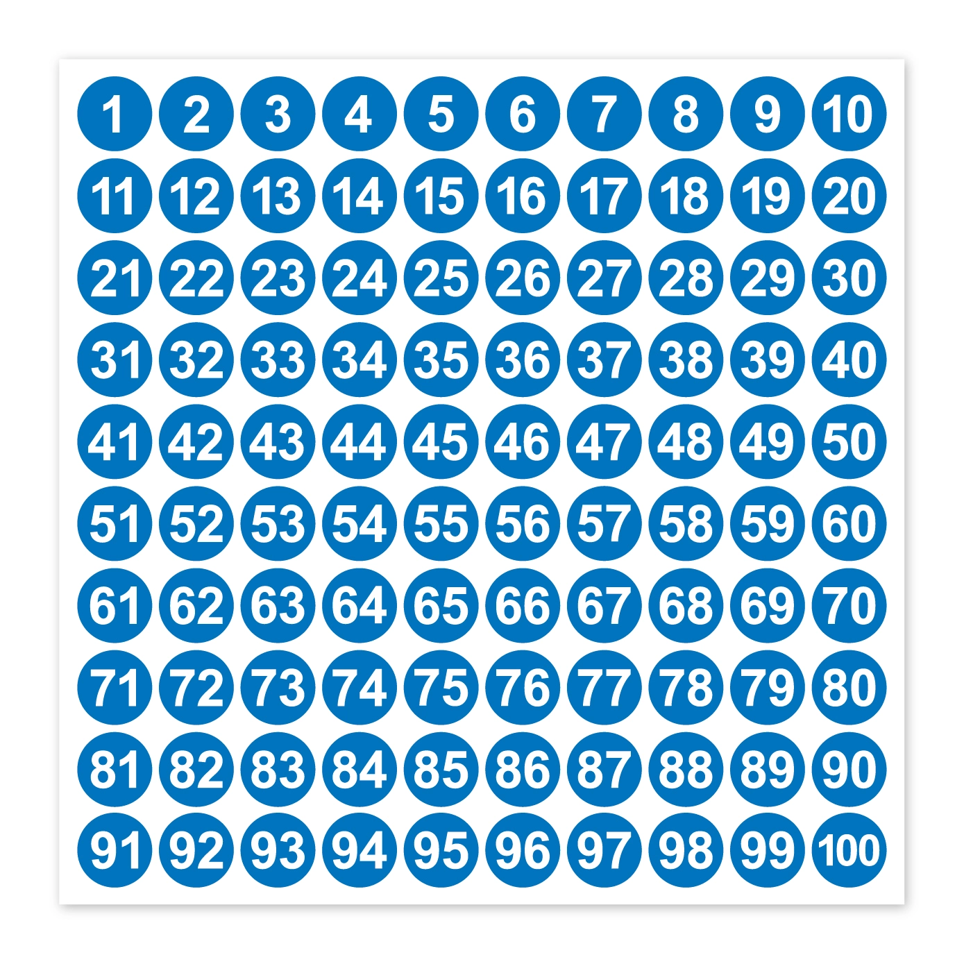 Lacivert  numaratör etiket 1 den 500 e