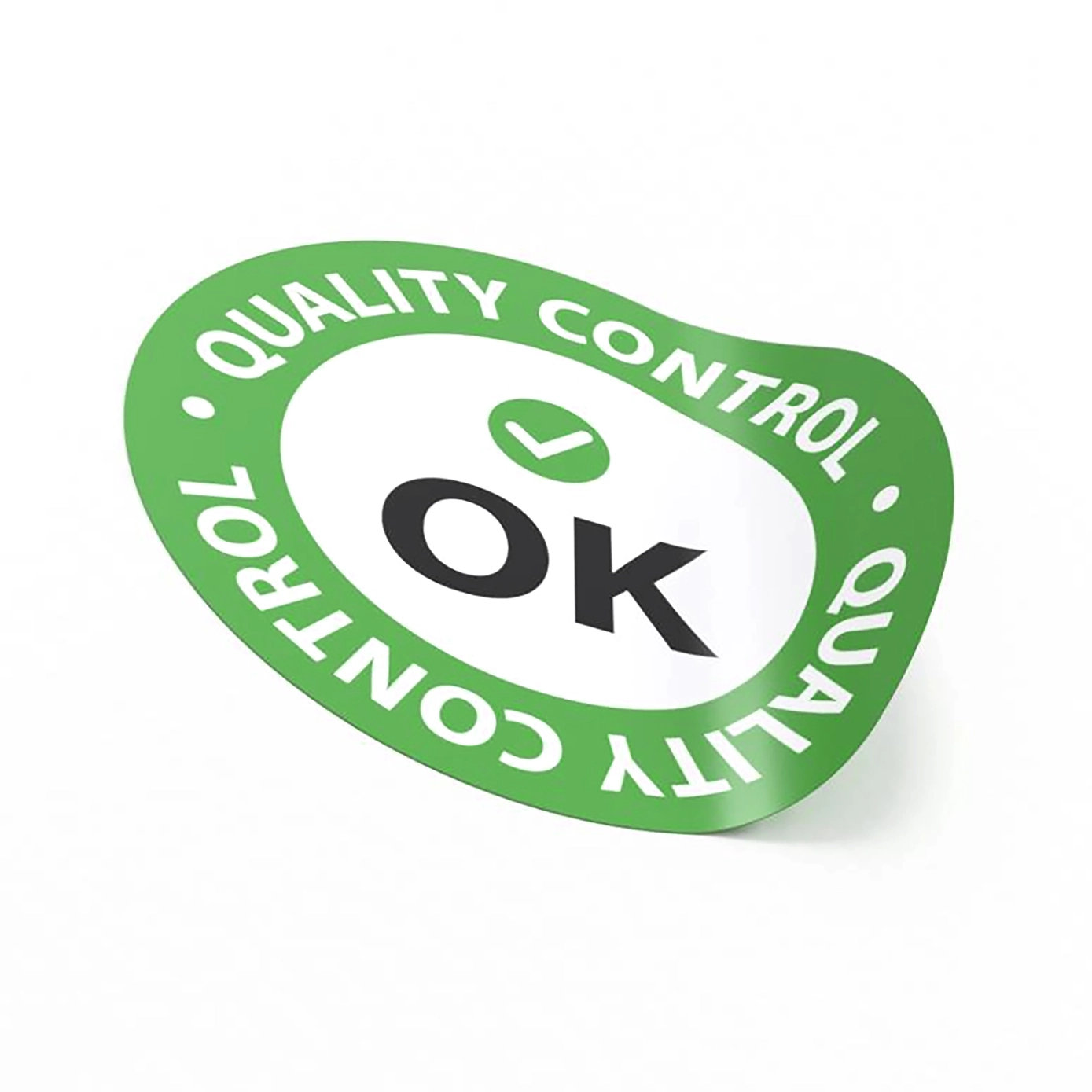 Kontrol sticker etiketi - quality control 1 plakada 100 etiket vardır.