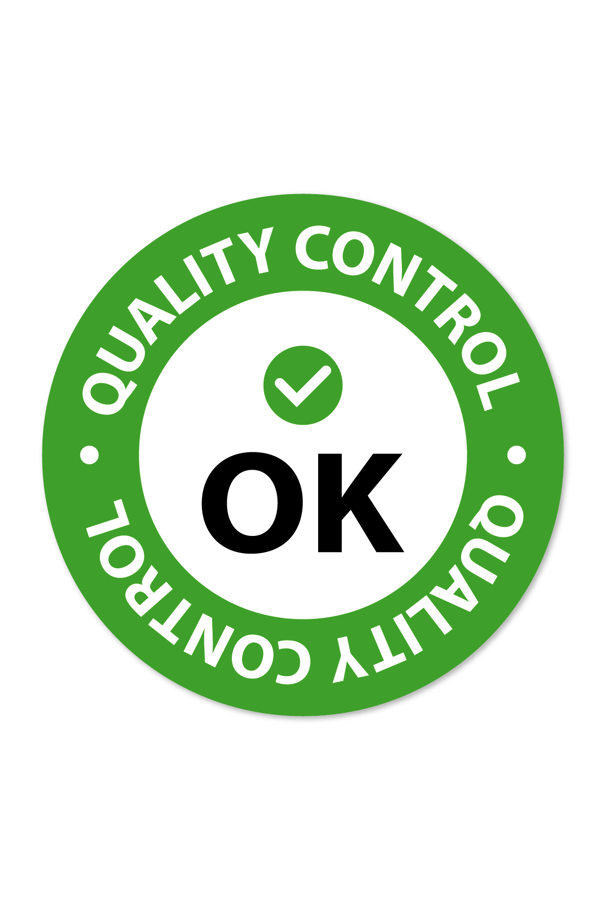 Kontrol sticker etiketi - quality control 1 plakada 100 etiket vardır.