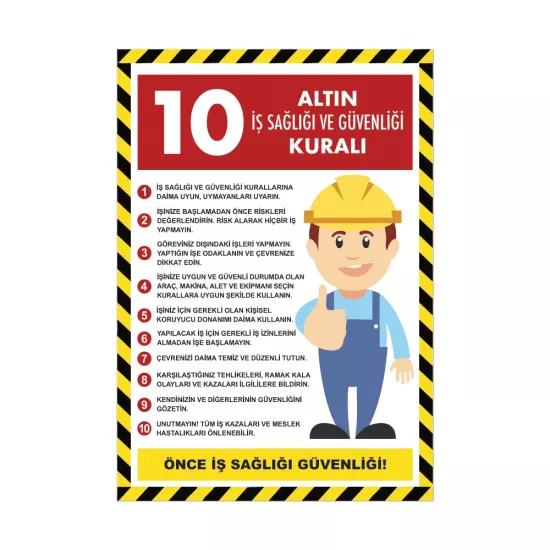 10 Altın İş Sağlığı ve Güvenliği Kuralı