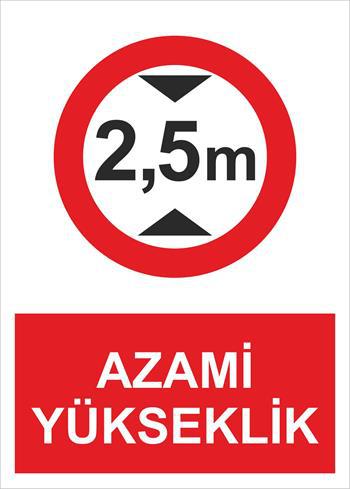 AZAMİ YÜKSEKLİK 2,5 M