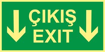 LÜMEN FOLYOLU EXIT ÇIKIŞ AŞAĞI OK-155
