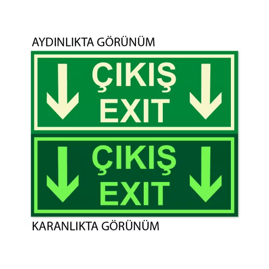 LÜMEN FOLYOLU EXIT ÇIKIŞ AŞAĞI OK