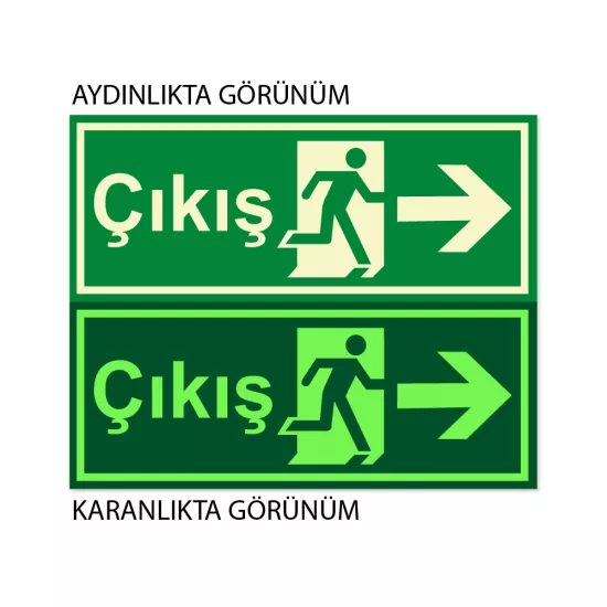LÜMEN FOLYOLU ACİL ÇIKIŞ SAĞ OK