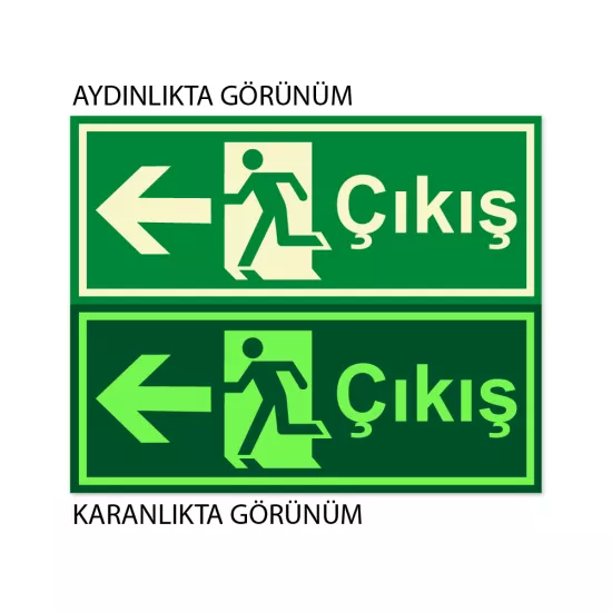 LÜMEN FOLYOLU ACİL ÇIKIŞ SOL OK