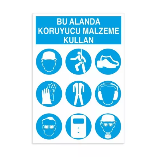 BU ALANDA KORUYUCU MALZEME KULLAN