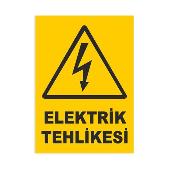 elektrik tehlikesi uyarı ikaz levhası