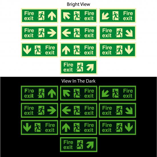 Emergency escape route signs - ingilizce levhaları