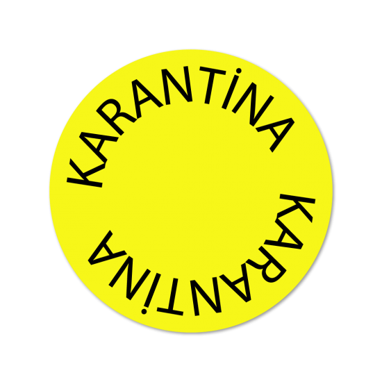 Karantina etiketi - stickeri