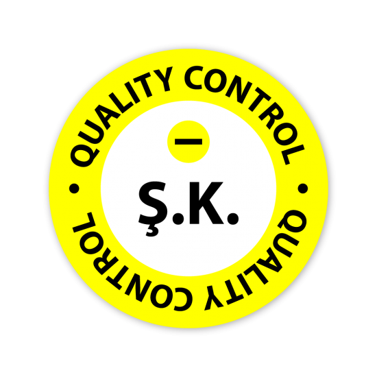 Quality control etiketleri. Şartlı kabul etiketi