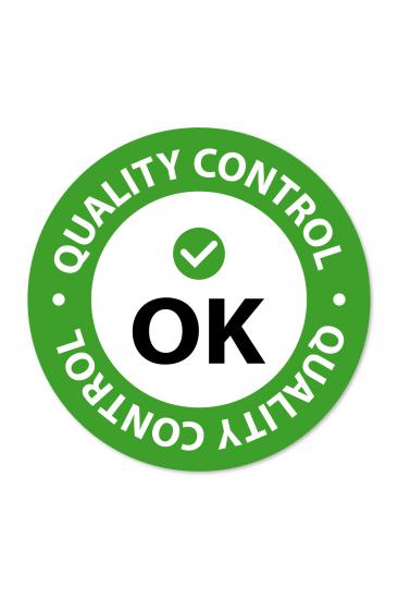 Quality control etiketleri. İngilizce etiketler