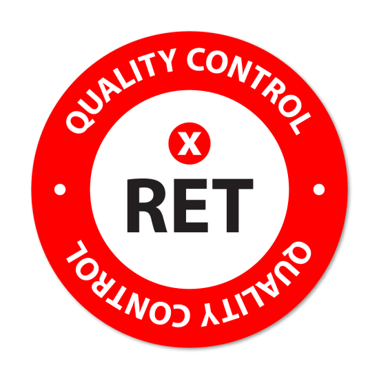 Quality control sticker Ret