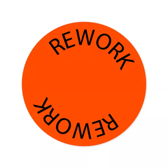 Rework sticker - Yeniden işleme etiketi