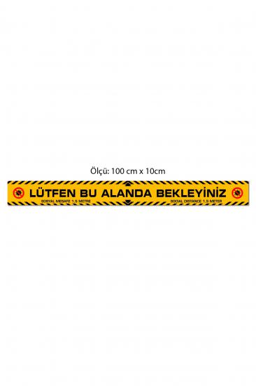 sosyal mesafe sticker etiketi