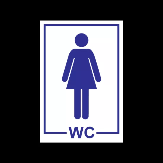 Lacivert bayan wc tabelası