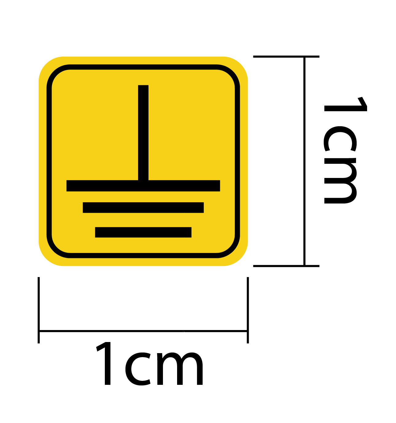 TOPRAKLAMA ETİKETİ - STICKER Genişlik 10mm (1cm) 100 adet
