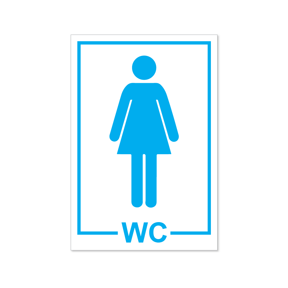 Bayan wc tabelası Mavi